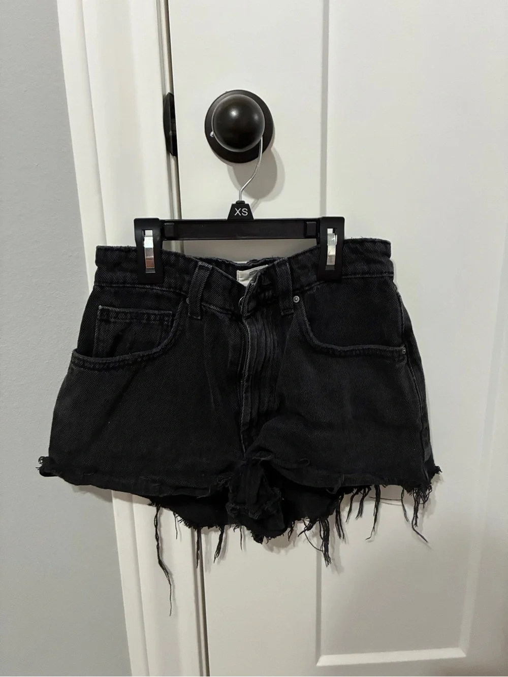 Cotton On Black Distressed Denim Shorts
